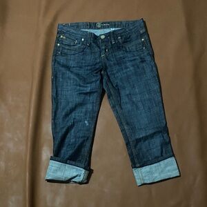 bebe Dark Wash Cropped Jeans